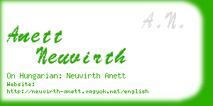 anett neuvirth business card